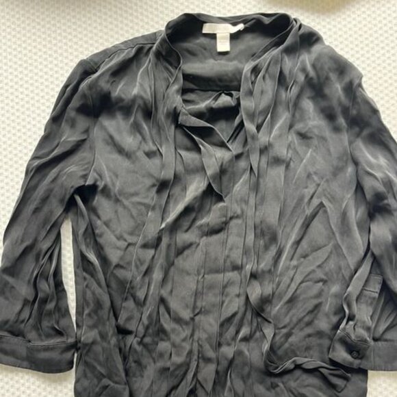 Hugo Boss Black 100% silk blouse with tie front - Picture 1 of 3